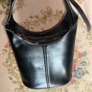 Black Leather Shoulder Bag
